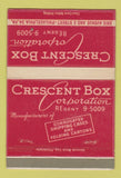 Matchbook Cover - Crescent Box Corporation Philadelphia PA WEAR 40 Strike