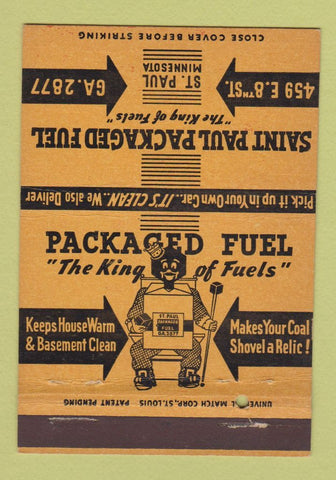 Matchbook Cover - Saint Paul Packaged Fuel St Paul MN 40 Strike