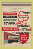 Matchbook Cover - Midway Garage New York City parking 40 Strike