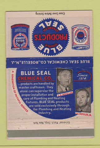 Matchbook Cover - Blue Seal Products Chemical Roselle NJ 40 Strike