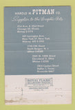 Matchbook Cover - Harold Pitman Lithography Chicago New York City 40 Strike