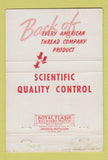 Matchbook Cover - American Thread Company New York City yarn 40 Strike