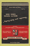Matchbook Cover - Dudley Paper Saginaw Lansing MI WEAR 40 Strike