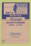 Matchbook Cover - Ramsey's Plumbing Heating Contractors Harrisburg PA 40 Strike