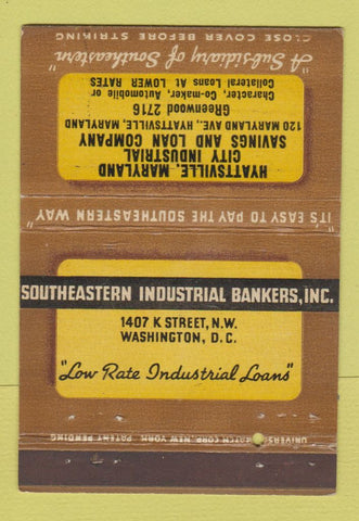 Matchbook Cover - Hyattsville MD City Industrial Savings and Loan 40 Strike