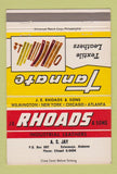 Matchbook Cover - Rhoads Sons Industrial Leather Sylacauga AL 40 Strike