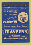 Matchbook Cover - Maypers Department Store Omaha NE 40 Strike