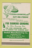 Matchbook Cover - Stadoil Manufacturing Diamond Grinding El Monte CA 40 Strike