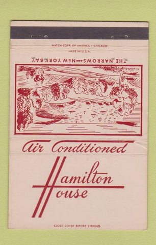 Matchbook Cover - Hamilton House Brooklyn NY 40 Strike
