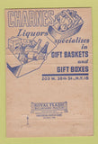Matchbook Cover - Charnes Liquor New York City 40 Strike