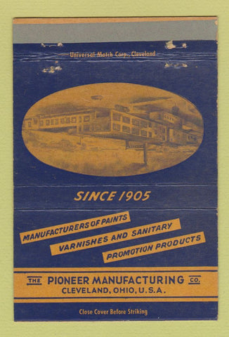 Matchbook Cover - Pioneer Manufacturing Cleveland OH 40 Strike