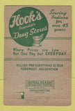 Matchbook Cover - Hook's Drug Stores Indianapolis IN 40 Strike