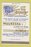 Matchbook Cover - Waukesha Motor WI 40 Strike