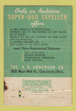Matchbook Cover - Expeller Soy Beans Anderson Cleveland OH WEAR 40 Strike