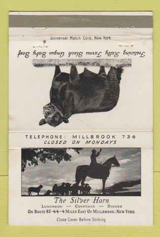 Matchbook Cover - Silver Horn Restaurant Millbrook NY 40 Strike