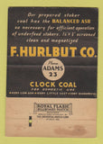 Matchbook Cover - F Hurlbut Coal Green Bay WI WEAR 40 Strike