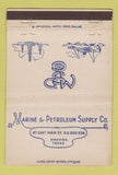 Matchbook Cover - Marine & Petroleum Supply Orange TX 40 Strike