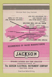 Matchbook Cover - Jackson Electric Instrument Dayton OH 40 Strike