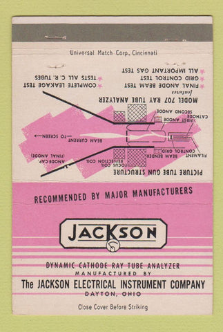 Matchbook Cover - Jackson Electric Instrument Dayton OH 40 Strike