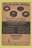 Matchbook Cover - Tannate Uni Pull Leather Belting Philadelphia PA 40 Strike
