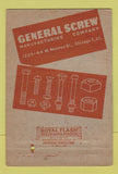 Matchbook Cover - General Screw Manufacturing Chicago IL 40 Strike