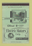 Matchbook Cover - Electric Motors Corp New York City 40 Strike