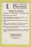 Matchbook Cover - Pionite Laminates Los Angeles CA Sanford ME 40 Strike