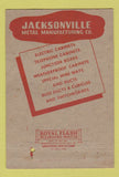 Matchbook Cover - Jacksonville Metal Manufacturing FL 40 Strike