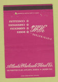 Matchbook Cover - Atlanta Wholesale Floral Atlanta GA flowers 40 Strike