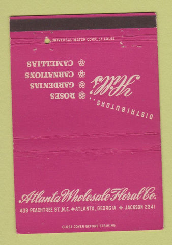 Matchbook Cover - Atlanta Wholesale Floral Atlanta GA flowers 40 Strike