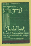 Matchbook Cover - Charles Mosel Men's Clothes Chicago IL WEAR 40 Strike