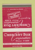 Matchbook Cover - Crescent Box Corp Philadelphia PA 40 Strike