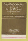 Matchbook Cover - Ohio Company Investment Securities Columbus OH 40 Strike