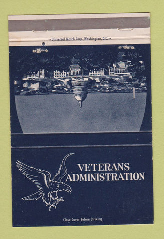 Matchbook Cover - Veterans Administration Capitol Washington DC 40 Strike