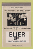 Matchbook Cover - Eljer Plumbing Fixtures  40 Strike