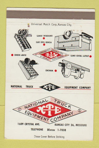 Matchbook Cover - National Truck Equipment Company Kansas City MO 40 Strike