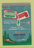 Matchbook Cover - Wheeler Lumber Bridge Supply Eugene OR 40 Strike