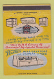 Matchbook Cover - Warren Refrigerators Display Cases Washington DC 40 Strike