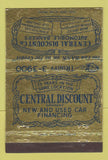 Matchbook Cover - Central Discount Bankers Loans Detroit MI 40 Strike