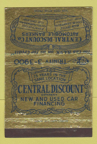 Matchbook Cover - Central Discount Bankers Loans Detroit MI 40 Strike