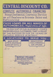 Matchbook Cover - Central Discount Bankers Loans Detroit MI 40 Strike