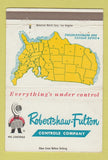 Matchbook Cover - Robertshaw Fulton Controls Corp Long Beach CA 40 Strike