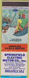 Matchbook Cover - Springfield Electric Motor Co OH