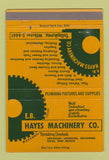 Matchbook Cover - Hayes Machinery Marshall TX 40 Strike