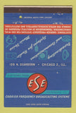 Matchbook Cover - Electronic Sound Engineering Radio Chicago IL 40 Strike