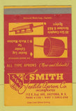 Matchbook Cover - Smith Textile Apron Gastonia NC 40 Strike