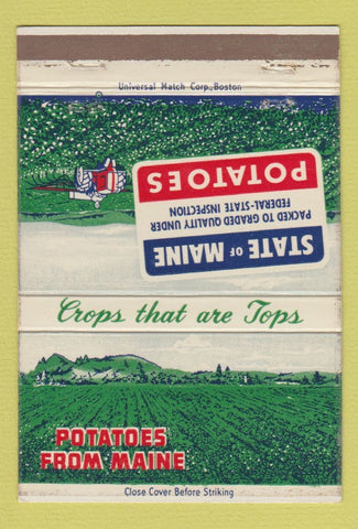 Matchbook Cover - State of Maine Potatoes ME 40 Strike