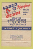 Matchbook Cover - State of Maine Potatoes ME 40 Strike