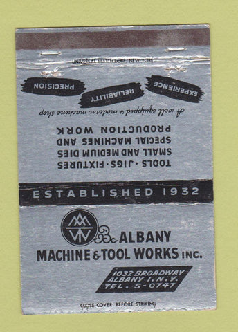 Matchbook Cover - Albany Machine Tools Works Albany NY WEAR 40 Strike