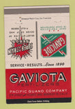 Matchbook Cover - Gaviota Fertilizers Seeds Pacific Guano Berkeley CA 40 Strike
